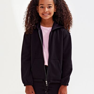 Kids TriDri® recycled cropped oversize full-zip hoodie Thumbnail