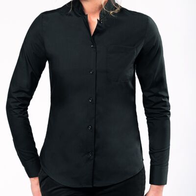 Kariban Ladies Long Sleeve Mandarin Collar Shirt Thumbnail